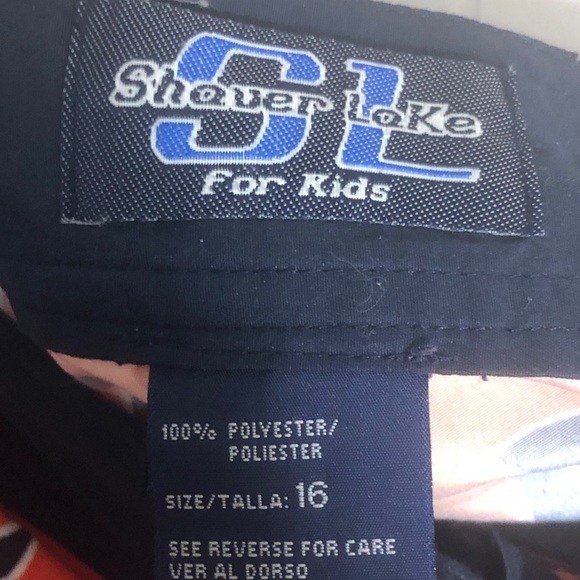 Boys Orange and Blue Summer Swim Shorts. Size 16. - Picture 3 of 5